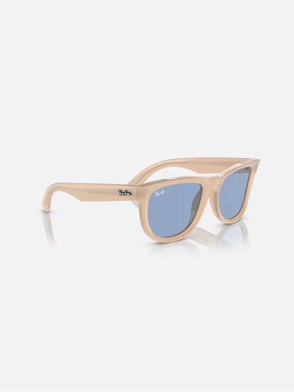 Ray-Ban | Wayfarer Reverse | Nude Frame Sunglasses with Blue Lenses